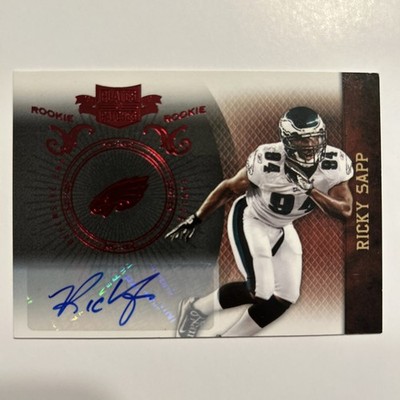 2010 Panini Plates & Patches Ricky Sapp Autograph #/549 Philadelphia Eagles