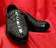 EASY SPIRIT Traveltime Black Patent Quilted Comfort Mules Women's Size 9 Slip On