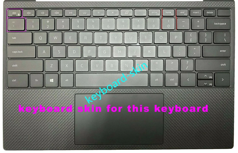 US Keyboard Protector Skin Cover for Dell XPS 13 9300 XPS 13 9310 P117G P117G001 - Image 3 of 4