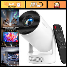 WiFi Bluetooth Mini Projector, Portable Projector with Built-in Apps for Streami