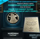 Silver Shield 2025 FREEDOM MAN - ONE OF THE HARDEST TO FIND OF  75+ CONSCIENTIA!