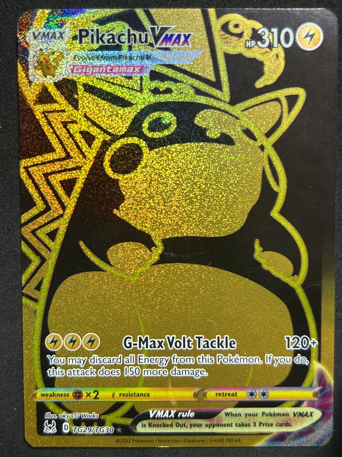 [MP-HP] Pikachu VMAX TG29/TG30 Lost Origin Trainer Gallery Ultra Rare Pokemon