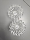 Vintage Anchor Hocking Boopie Berwick Clear Glass Bubble Candlestick Holders — photo 3