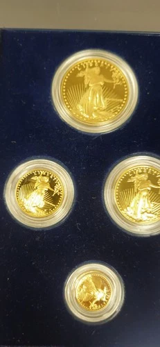 1988 W 1.85 Oz Gold American Eagle 4 Coin Proof Set