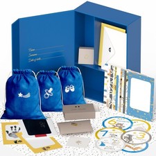 Ultimate Baby Keepsake Box for Boys Girls - Unique New Parents Gifts Blue
