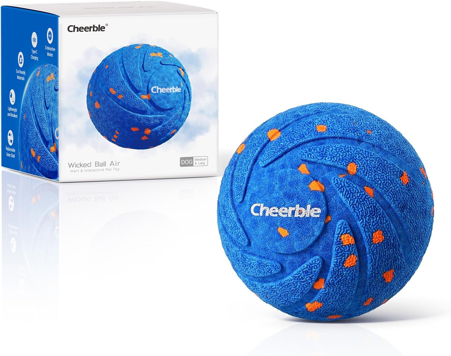 Smart Interactive Dog Toy, Wicked Ball AIR, Automatic Moving