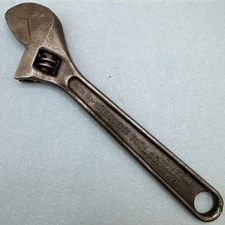 MFD BY CRESCENT TOOL CO 10”  Wide Jaw Adjustable Wrench Jamestown NY Vintage USA