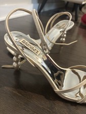 Badgley Mischka Callie White Leather Size 10 New