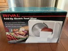 Vintage Rival Fold Up Electric Food Deli Meat Cheese Slicer Model 1042 White