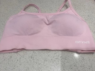 DFYNE Dynamic Backless Sports Bra Light Rose Pink Small *inner peel