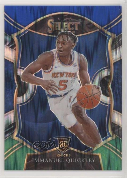 2020 Select Concourse Blue White Green Flash Prizm 8/49 Immanuel Quickley 0b3o