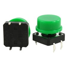 20pcs Momentary Tact Tactile Push Button Switch 12 x 12mm x 11mm 4 Pin DIP w Cap