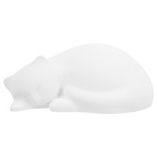 Durable White Resin Urn for Cat Ashes Pet Memorial Sleeping Cat Figurine