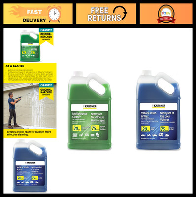 Multi-Purpose Pressure Washer Soap Concentrate Bundle - 1 Gallon for Outdoor & C