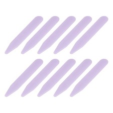 10Pcs Plastic Collar Stays, 2.2 Inch Length Dress Shirt Collar Inserts, Purple
