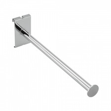 CHROME GRIDWALL 300mm STRAIGHT ARM WITH DISC END STOP