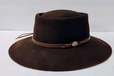 Beaver Brand 5X Fur Felt Cowboy Hat Brown Western Leather  display picture 1
