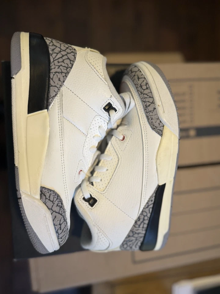 Nike Air Jordan 3 Retro Blanco Cemento Reimaginado PS Talla 3Y Usado Foto 4 de 4