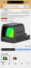 Osight Osight SE Enclosed Green Dot Sight 2 MOA/32 MOA Circle RMS