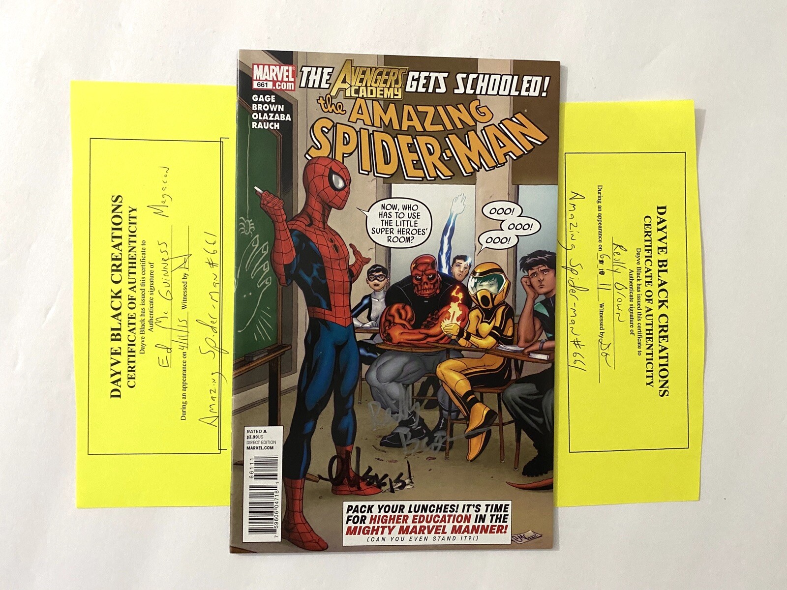 SIGNED The Amazing Spider-Man #661 "Avengers Academy"