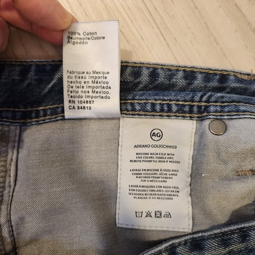 Adriano Goldschmied Jeans Mens Size 32R (35x34) Blue Tellis Modern Slim AG ED - Picture 10 of 13