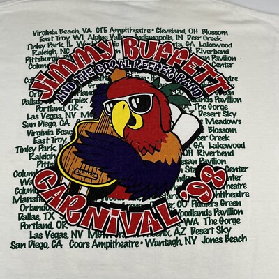 Jimmy Buffett Don't Stop The Carnival '98 T Shirt Sz XL