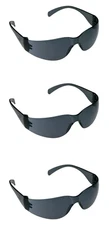 3 PR. 3M Protective Work Eyewear 11330 Gray AF Lens ANSI Z87+ Safety Sun Glasses
