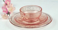 JEANNE Doric and Pansy Pink, 3 pcs Child's Set, Cup/Saucer/Dessert PRETTY POLLY