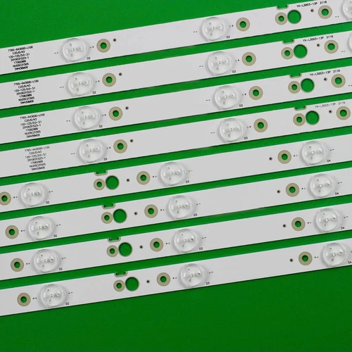 8pcs/set LED strips for LG 43UJ620V 43UJ6200 43UJ6300 CRH-A4330300104L6CN_Rev1.0 - Picture 5 of 9