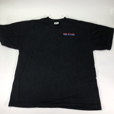 Vintage 90s After Shock Cinnamon Liqueur Promo XL Black T Shirt Made In USA Vtg
