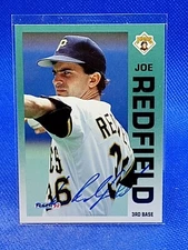 AUTOGRAPH AUTO Joe Redfield 1992 Fleer #563