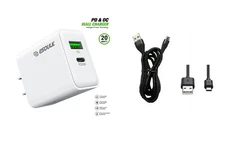 20W Home Wall Charger + Micro USB For Alcatel Pixi Pulsar LTE / TCL A460G 