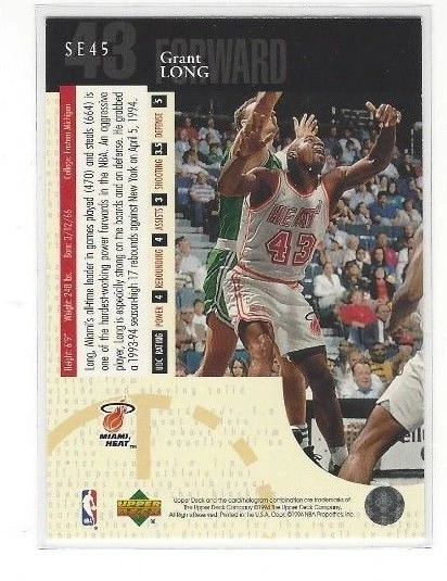 1994-95 UPPER DECK BASKETBALL SPECIAL EDITION SE SILVER INSERT SINGLES - Image 2 of 2
