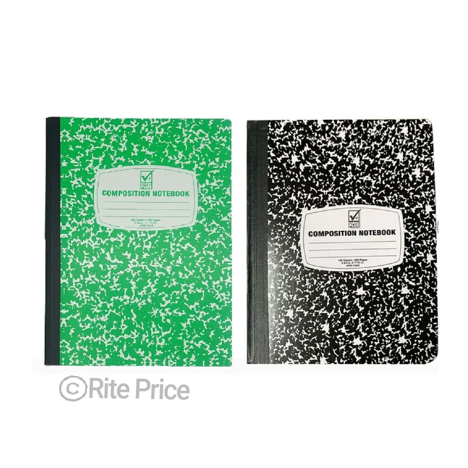 2 Composition/Notebook Book, Wide Ruled Paper, 100 Sheets, 9-3/4"x7-1/2" - Image 2 of 4