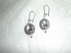 New Listing Oval Faceted Crystal Handcrafted Earrings on Secure Kidney Ear Wires — photo 1