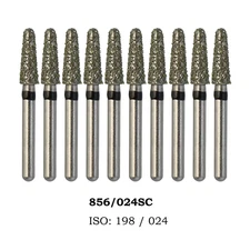 Multi-use Diamond Burs FG 856/024SC Round End Taper Super Coarse Grit High Speed