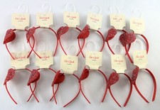 12 Pack Girls Glitter Sweet Heart Headbands by Cat  Jack  Party Pack One Size