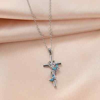 Angel Wing Cross Necklace Clavicle Chain Vintage Pendant Gift Fashion New