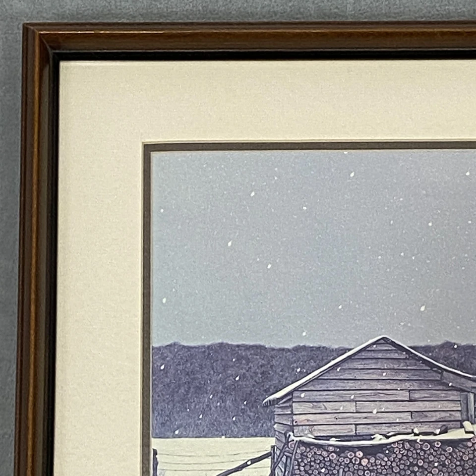 LOTE de madera firmado por Bob Timberlake impresión giclée rústica 28"x16" ricamente mate y enmarcado Foto 3 de 4