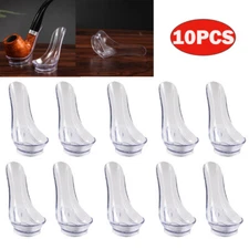 10 Pcs Simple Practical Transparent Plastic Smoking Pipe Stand Rack