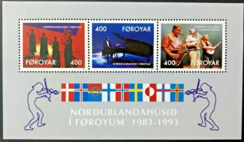 128. FAROE ISLANDS1993 STAMP M/S MUSICIANS, MUSICAL INSTRUMENTS .MNH - Picture 1 of 1
