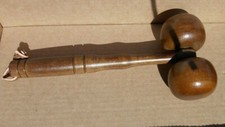 ROLLER MASSAGER WOODEN SOLID HARD MAPLE 9 INCH HANDLE DR WOODBE BACK GAVEL