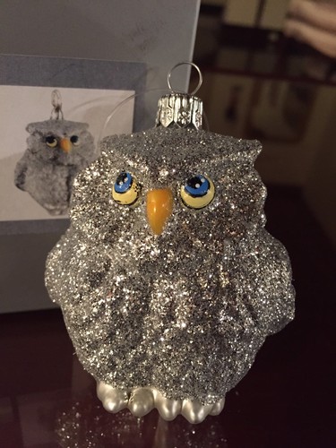 Olivia Riegel Owl Ornament NIB RETIRED Glass Christmas Ornament NEW! - Picture 11 of 12