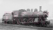 Grand Trunk Western Railroad (GTW) Engine 1620 at Pontiac in 1937 - 8x10 Photo