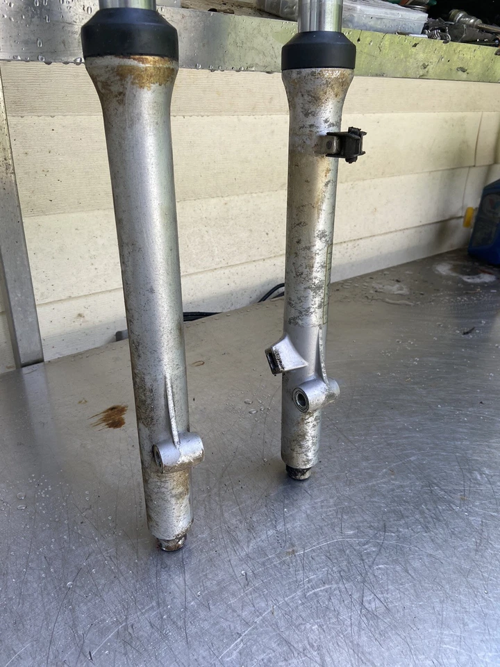 83 Yamaha YZ80 Complete Front Suspension Front Forks Triple Tree - Image 3 of 4