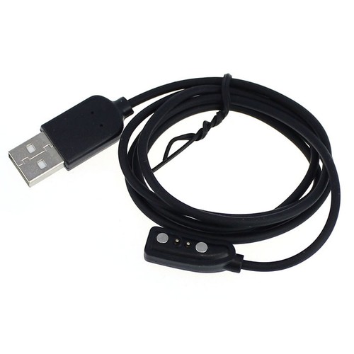 Black USB Male Charge Cable Charger Adapter for Pebble Smart Watch Wristwatch - Zdjęcie 3 z 4