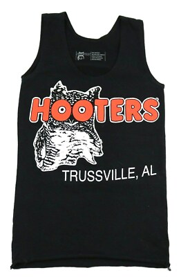 TRUSSVILLE, AL HOOTERS GIRL XX-SMALL XXS LYCRA BLACK UNIFORM TANK TOP