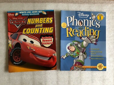 Lot of 2: Disney Learning Workbook and Activity Books