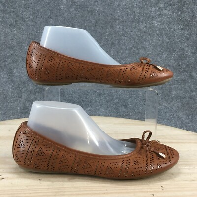Sprox Shoes Youth 4 M Jen Slip On Flats Brown Comfort Round Toe Perforated