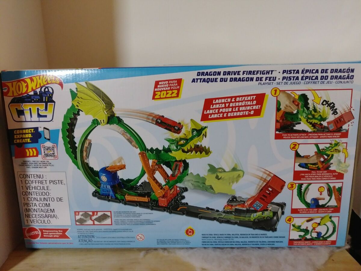 Hot Wheels City Pista Epica Ataque Do Dragao Mattel Hdp03 Cor